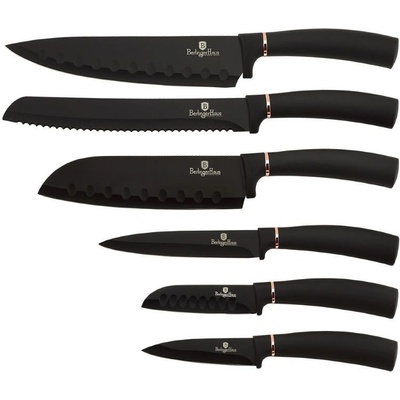 Berlingerhaus Black Rose Collection BH 2337 Sada kuchynských nožov v kazete 6 dielna