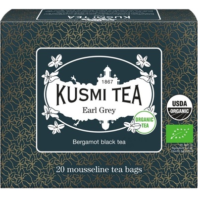 Kusmi Tea Porciovaný čierny čaj Earl Grey Bio 20 vrecúšok