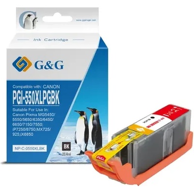 Compatible ГЛАВА ЗА CANON PIXMA IP 7250/PIXMA MG 5450/6350 - HIGH CAPACITY - Black - ink tank - WITH CHIP / С ЧИП - /550/ - PGI-550PGBK (PGI550PGBK) - 6496 (200CANCLI550BC)