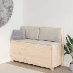 vidaXL Пейка, 110x41x76, 5 см, борово дърво масив (823554)