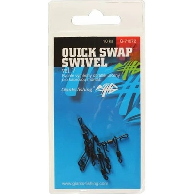 Giants Fishing Rýchlovýmenný obratlík Quick Swap Swivel veľ.12 10 ks
