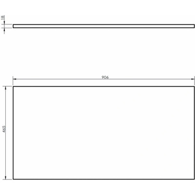 Mexen doska 90 cm biely lesk 91AXX-0904-464-18-00