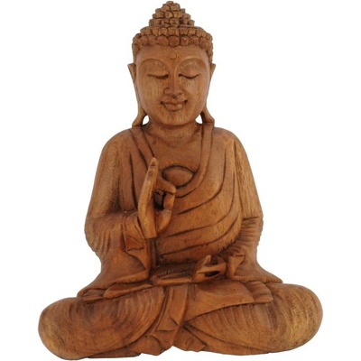 Soška Buddha dřevo 25 cm tm Vitarka