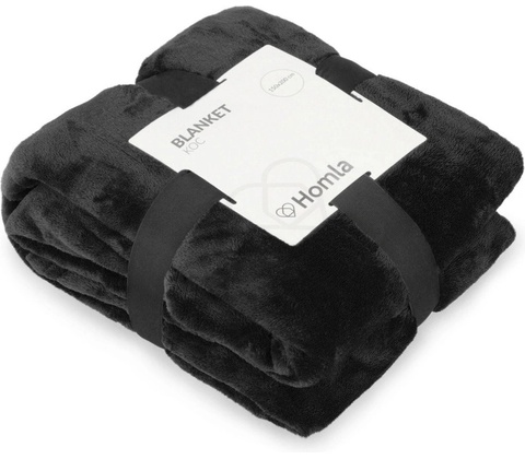 Homla polyester čierna Deka 150x200