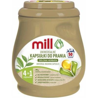 Ecomill Zelený Čaj Univerzální prací Kapsle 2 v 1 50 PD