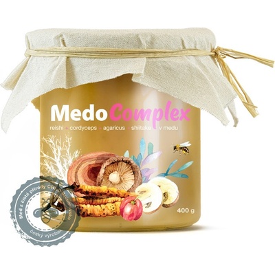 MycoMedica MedoComplex reishi cordyceps agaricus shiitake a acerola v Medu 400 g