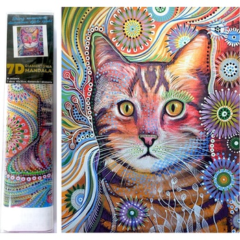 Image 1 of Norimpex - Puzzle Diamant painting: Amazed cat 30x40cm 7D - 1 - 39 piese