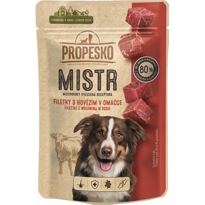 PROPESKO Dog Mistr Hovädzie v omáčke kapsička 85 g
