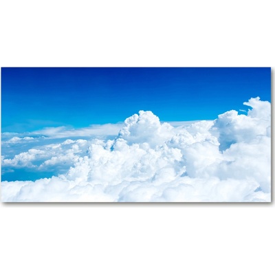 Foto obraz sklo tvrzené Oblaky z vtáčieho pohľadu 100x50 cm