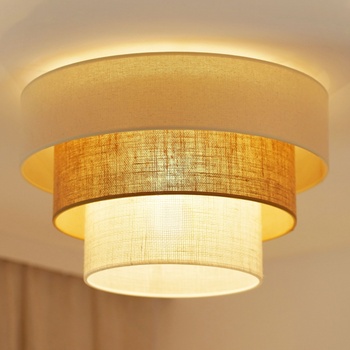 Brilagi таванно осветително DENVER LUNETA 1xE27/15W/230V Ø45 беж/кафяв/крем (BG1141)