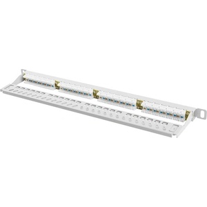Lanberg Пач панел 24 порта 0.5U Cat. 6 UTP сив (PPU6-0024-S)