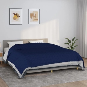 vidaXL Утежнено одеяло синьо 235x290 см 11 кг плат (350750)