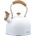 KINGHOFF Свирещ чайник Kinghoff KH 1860, 2.5л, Индукция, Дървена дръжка, Бял (9999KH1860)