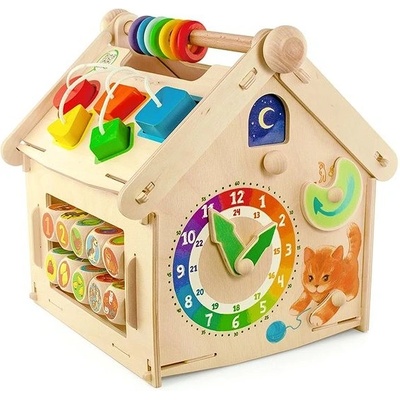 Vemkel Dřevěná hračka Bizybord Domeček