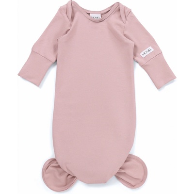Moniel Novorozenecké body s uzlem Pastel růžová