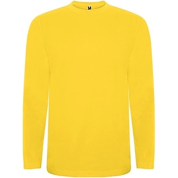 Roli Детска памучна тениска с дълъг ръкав, жълта (ID2053*sun)