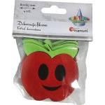TITANUM Felt apple 3D 80x65mm red-green 4pcs