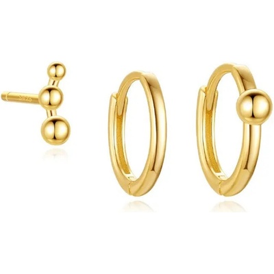 Olivie stříbrné náušnice GOLD 9386