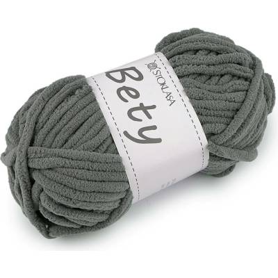 Pletací žinylková příze Bety 100 g Varianta: 9 šedá střední, Balení: 1 ks 60670/156967/282007