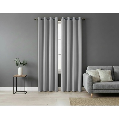 Zatemňovací závěs s kroužky "BLACKOUT" SIERRA 135x250 cm šedá (cena za 1 kus) MyBestHome