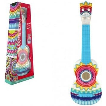 Teddies Gitara ukulele plast 55cm s trsátkom farebná v krabici 24x59x8cm