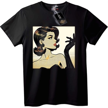 NOONEBRAND Тениска РетроPin-Up Дама - XXS, White