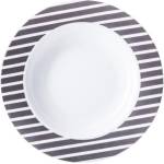 Ćmielów Design Studio Дълбока чиния Cosmopolitan Mix & Match черни колани 22, 5 см (0D01490X2G138)