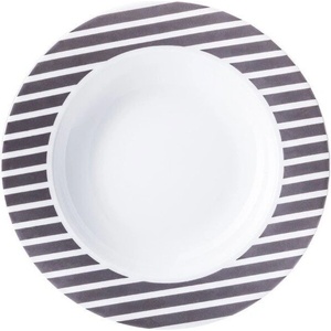 Ćmielów Design Studio Дълбока чиния Cosmopolitan Mix & Match черни колани 22, 5 см (0D01490X2G138)