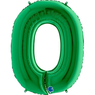 GRABO fóliový balónek ČÍSLICE ZELENÁ 0 102cm,40 nafukovací