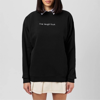 FCUK Блуза FCUK Women's Slogan Crew-Neck Sweatshirt - LIVE LAUGH FCUK