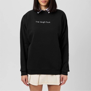 FCUK Блуза FCUK Women's Slogan Crew-Neck Sweatshirt - LIVE LAUGH FCUK