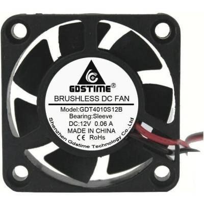 GDSTIME Ventilátor 40x40x10mm, XH2.54, 12V DC, 6500RPM
