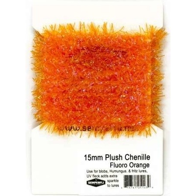 Semperfli Šenylka Plush Transluscent Chenille Fluoro Orange 15mm