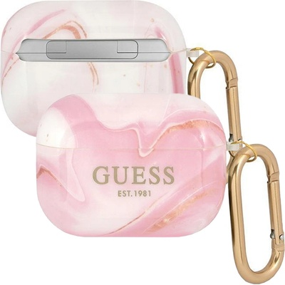 Guess TPU Shiny Marble puzdro pre Airpods Pro GUAPUNMP