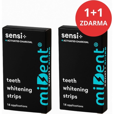 miDent Sensi+ Bělící pásky charcoal 28 ks