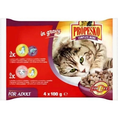 Propesko vrecko mp kura + pečeň, jahňa + kura 4 x 100 g