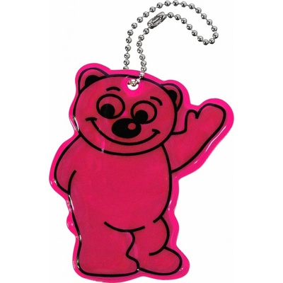 Přívěsek na klíče reflexní BEAR fialový – Sleviste.cz