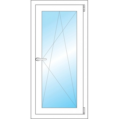 OKNA HNED Plastové okno 50x104 cm bílé otevíravé a sklopné pravé