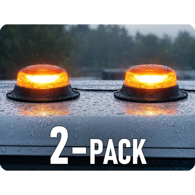 KAMAR LED výstražný maják 15W, 12V/24V, 3módy/2-PACK! [ALR0203]