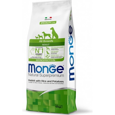 Monge Speciality Line All Breeds Adult Monoprotein králičí rýže a brambory 12 kg