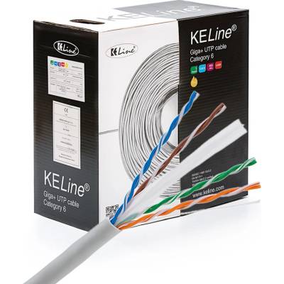 KELINE KE400U23LSOH-Dca UTP (U/UTP) drôt 4x2x0,54, Category 6, 400 MHz, LSOH, Euroclass Dca, 305m
