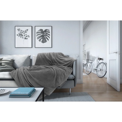 Divio.cz Plyšová deka DIAMOND šedá 200x220