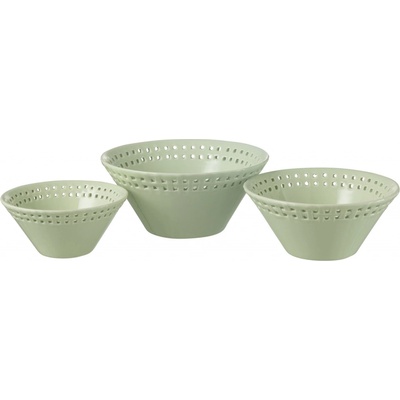 J-Line by Jolipa Keramická miska Hella Pastel Green 3 ks 14 x 6 17 x 7 19 x cm