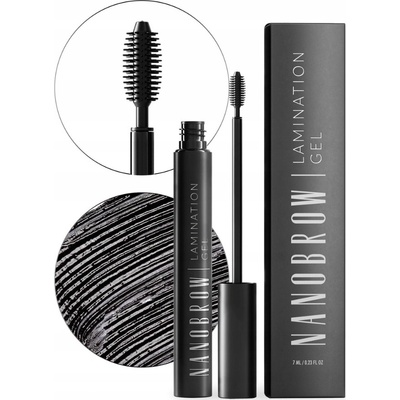 Nanobrow Lamination Gel gél na obočie Black 7 ml