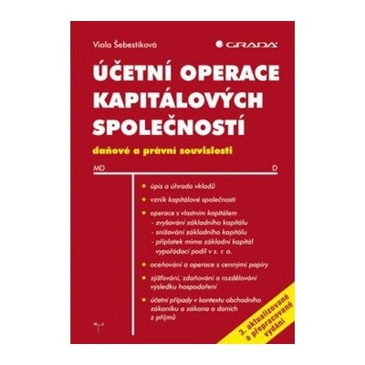 Účetní operace kapitálových společností - Viola Šebestíková