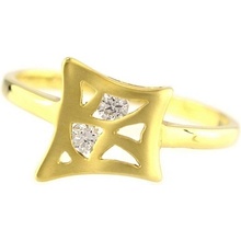 Zlatnictví Smaragd zlatý prsten V58