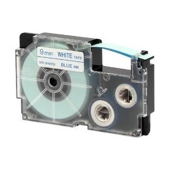 Casio XR-9WEB1, 9mm x 8m, синя печат/бял фон, оригинален лента (XR-9WEB1)