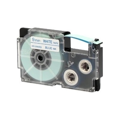 Casio XR-9WEB1, 9mm x 8m, синя печат/бял фон, оригинален лента (XR-9WEB1)