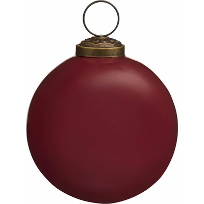 Ib Laursen Vánoční baňka Ornament Red červená barva sklo
