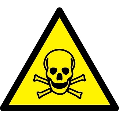 Varovné značení, varování před toxickými látkami – plast, 100×87 mm